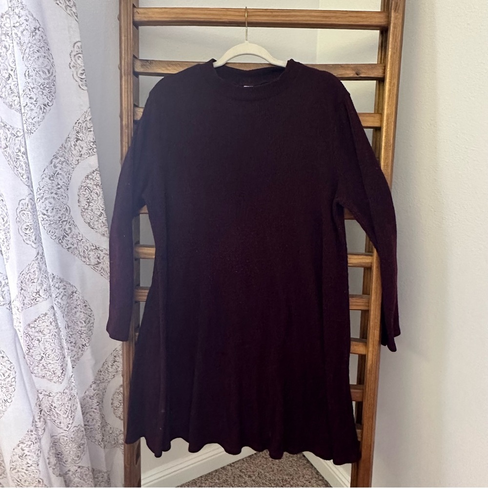 Old Navy Burgundy Knit Sweater Dress